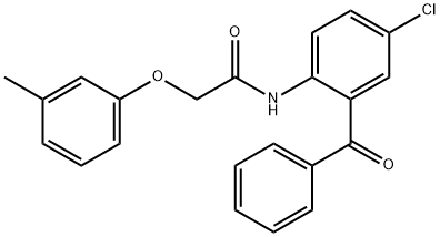N-(2-benzoyl-4-chlorophenyl)-2-(3-methylphenoxy)acetamide 结构式