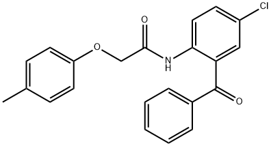 N-(2-benzoyl-4-chlorophenyl)-2-(4-methylphenoxy)acetamide Structure