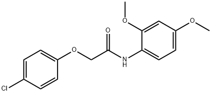 2-(4-chlorophenoxy)-N-(2,4-dimethoxyphenyl)acetamide 化学構造式