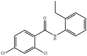 2,4-dichloro-N-(2-ethylphenyl)benzamide 化学構造式