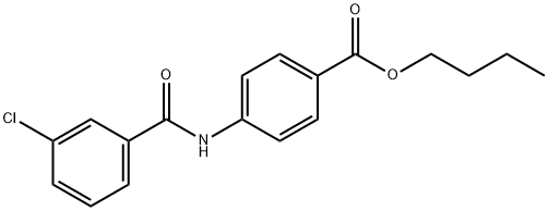 butyl 4-[(3-chlorobenzoyl)amino]benzoate,303991-93-7,结构式
