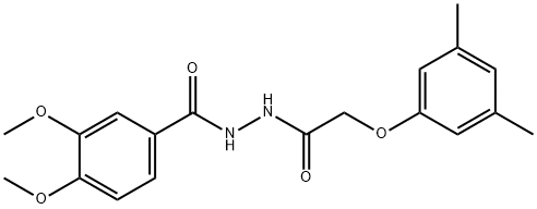 N'-[(3,5-dimethylphenoxy)acetyl]-3,4-dimethoxybenzohydrazide Structure