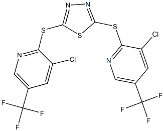 303994-41-4 3-chloro-2-[(5-{[3-chloro-5-(trifluoromethyl)-2-pyridinyl]sulfanyl}-1,3,4-thiadiazol-2-yl)sulfanyl]-5-(trifluoromethyl)pyridine