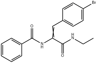 N-{2-(4-bromophenyl)-1-[(ethylamino)carbonyl]vinyl}benzamide Struktur