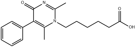 6-(2,6-dimethyl-4-oxo-5-phenyl-1(4H)-pyrimidinyl)hexanoic acid,304002-12-8,结构式