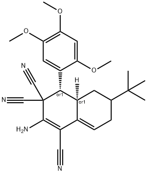 2-amino-6-tert-butyl-4-(2,4,5-trimethoxyphenyl)-4a,5,6,7-tetrahydro-1,3,3(4H)-naphthalenetricarbonitrile Structure