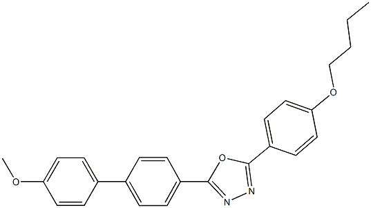 2-(4-butoxyphenyl)-5-(4'-methoxy[1,1'-biphenyl]-4-yl)-1,3,4-oxadiazole 化学構造式