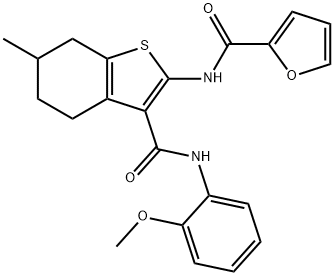 N-{3-[(2-methoxyanilino)carbonyl]-6-methyl-4,5,6,7-tetrahydro-1-benzothien-2-yl}-2-furamide|