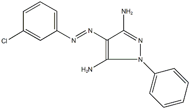 4-[(3-chlorophenyl)diazenyl]-1-phenyl-1H-pyrazole-3,5-diamine,304451-59-0,结构式