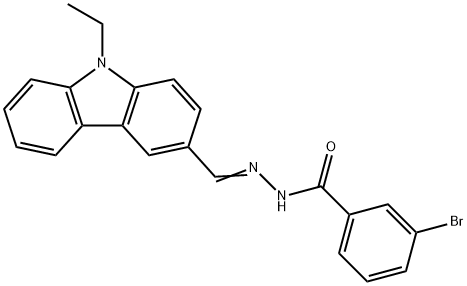 3-bromo-N'-[(9-ethyl-9H-carbazol-3-yl)methylene]benzohydrazide,304452-31-1,结构式