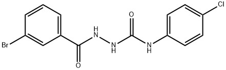 2-(3-bromobenzoyl)-N-(4-chlorophenyl)hydrazinecarboxamide Structure