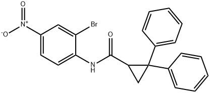 N-{2-bromo-4-nitrophenyl}-2,2-diphenylcyclopropanecarboxamide Structure