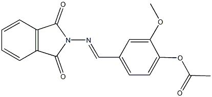 4-{[(1,3-dioxo-1,3-dihydro-2H-isoindol-2-yl)imino]methyl}-2-methoxyphenyl acetate Struktur