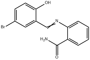 2-[(5-bromo-2-hydroxybenzylidene)amino]benzamide 结构式