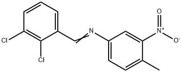 N-(2,3-dichlorobenzylidene)-4-methyl-3-nitroaniline Struktur