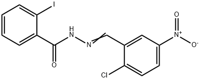 N'-{2-chloro-5-nitrobenzylidene}-2-iodobenzohydrazide Structure