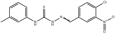 4-chloro-3-nitrobenzaldehyde N-(3-methylphenyl)thiosemicarbazone 结构式