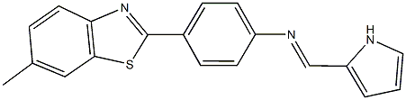 4-(6-methyl-1,3-benzothiazol-2-yl)-N-(1H-pyrrol-2-ylmethylene)aniline,304455-43-4,结构式