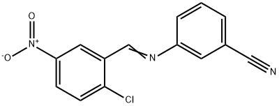 3-({2-chloro-5-nitrobenzylidene}amino)benzonitrile,304455-46-7,结构式