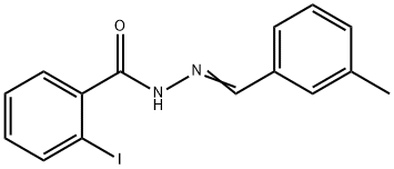 2-iodo-N'-(3-methylbenzylidene)benzohydrazide 化学構造式