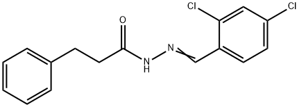 N'-(2,4-dichlorobenzylidene)-3-phenylpropanohydrazide 化学構造式