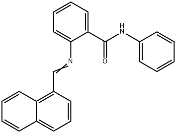 2-[(1-naphthylmethylene)amino]-N-phenylbenzamide Structure