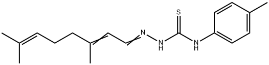 3,7-dimethyl-2,6-octadienal N-(4-methylphenyl)thiosemicarbazone 结构式