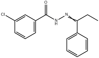 3-chloro-N'-(1-phenylpropylidene)benzohydrazide 化学構造式