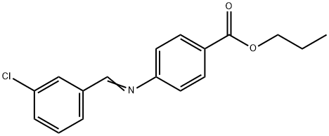 propyl 4-[(3-chlorobenzylidene)amino]benzoate Structure