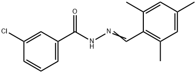 3-chloro-N'-(mesitylmethylene)benzohydrazide 结构式