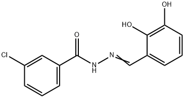 3-chloro-N'-(2,3-dihydroxybenzylidene)benzohydrazide Structure