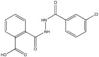 2-{[2-(3-chlorobenzoyl)hydrazino]carbonyl}benzoic acid 结构式