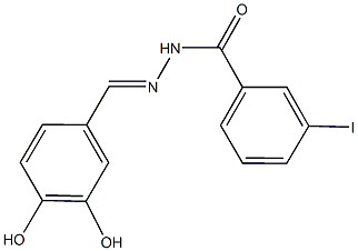 N'-(3,4-dihydroxybenzylidene)-3-iodobenzohydrazide 结构式