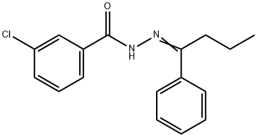 3-chloro-N'-(1-phenylbutylidene)benzohydrazide,304479-12-7,结构式