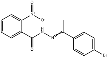 N'-[1-(4-bromophenyl)ethylidene]-2-nitrobenzohydrazide 化学構造式