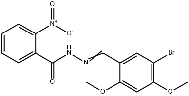 N'-(5-bromo-2,4-dimethoxybenzylidene)-2-nitrobenzohydrazide Structure