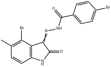 4-bromo-N'-(4-bromo-5-methyl-2-oxo-1,2-dihydro-3H-indol-3-ylidene)benzohydrazide Structure