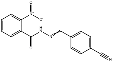 N'-(4-cyanobenzylidene)-2-nitrobenzohydrazide Struktur
