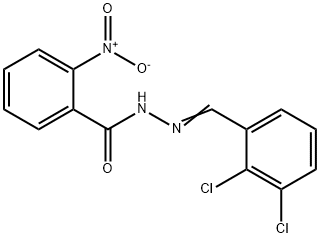 N'-(2,3-dichlorobenzylidene)-2-nitrobenzohydrazide 化学構造式