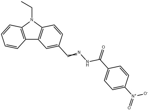 N'-[(9-ethyl-9H-carbazol-3-yl)methylene]-4-nitrobenzohydrazide 结构式