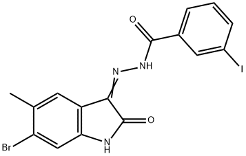 304480-87-3 N'-(6-bromo-5-methyl-2-oxo-1,2-dihydro-3H-indol-3-ylidene)-3-iodobenzohydrazide