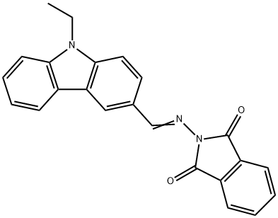 2-{[(9-ethyl-9H-carbazol-3-yl)methylene]amino}-1H-isoindole-1,3(2H)-dione,304481-00-3,结构式