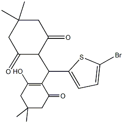 2-[(5-bromo-2-thienyl)(2-hydroxy-4,4-dimethyl-6-oxo-1-cyclohexen-1-yl)methyl]-5,5-dimethyl-1,3-cyclohexanedione,304481-35-4,结构式