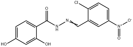 N'-{2-chloro-5-nitrobenzylidene}-2,4-dihydroxybenzohydrazide Structure