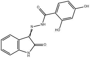 2,4-dihydroxy-N'-(2-oxo-1,2-dihydro-3H-indol-3-ylidene)benzohydrazide Structure