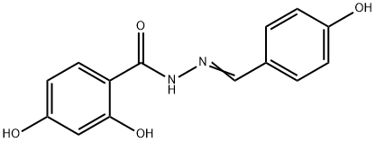 2,4-dihydroxy-N'-(4-hydroxybenzylidene)benzohydrazide 结构式