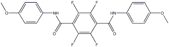 2,3,5,6-tetrafluoro-N~1~,N~4~-bis(4-methoxyphenyl)terephthalamide Structure