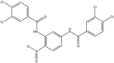 3,4-dichloro-N-{5-{[(3,4-dichlorophenyl)carbonyl]amino}-2-nitrophenyl}benzamide 化学構造式