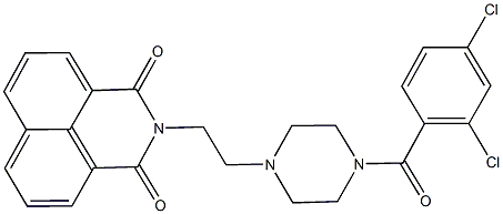 2-{2-[4-(2,4-dichlorobenzoyl)-1-piperazinyl]ethyl}-1H-benzo[de]isoquinoline-1,3(2H)-dione Struktur
