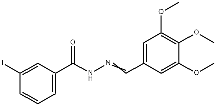 3-iodo-N'-(3,4,5-trimethoxybenzylidene)benzohydrazide 结构式